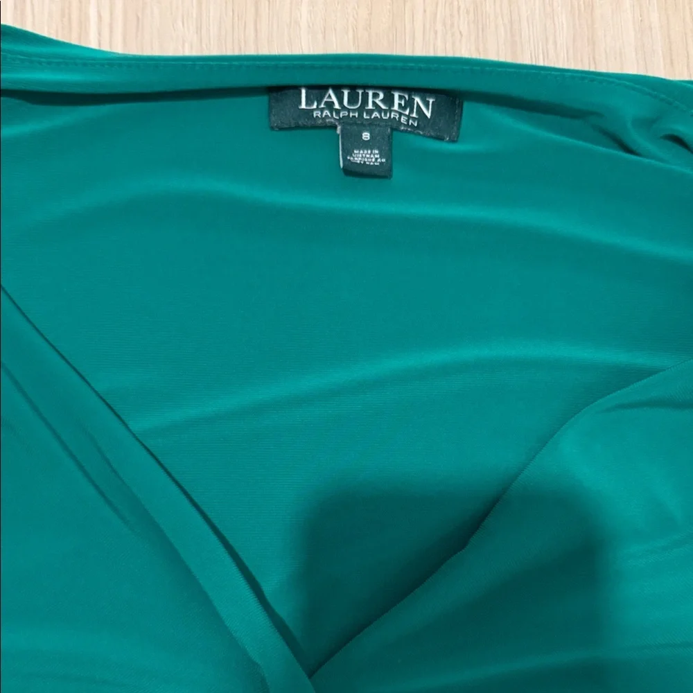 Ralph Lauren Teal Long Sleeve Dress - Picture 2 of 4